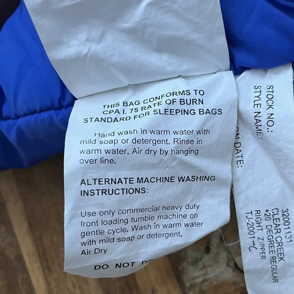 Kelty Clear Creek +20 Degree Sleeping Bag Large 32